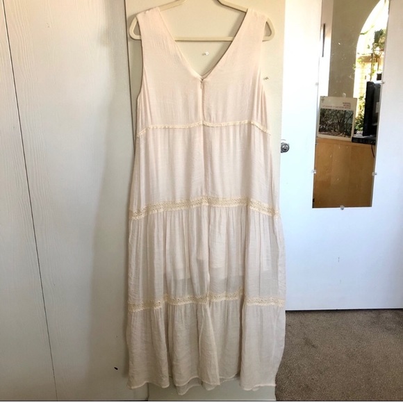 *last chance* Doe & Rae Boho Lace Tiered Maxi Tank Dress - Picture 2 of 2